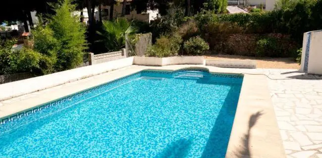 Resurfaced swimming pool